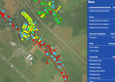 Live project status on Optopro maps