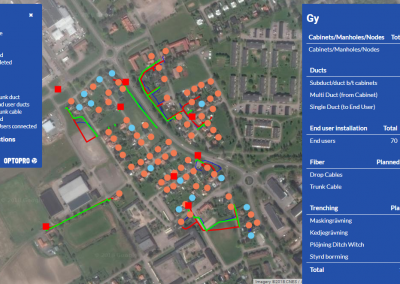 Live project status on Optopro maps